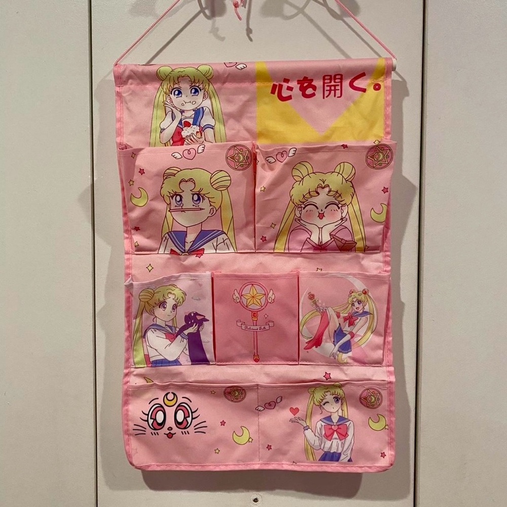 Sailor Moon Pink Hanging Organizer - Anime Pocket Storage